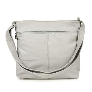 Torebka skórzana siwa listonoszka damska Beltimore X95