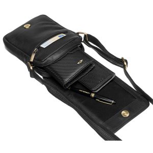 Saszetka męska z naturalnej skóry Peterson PTN-504-NDM