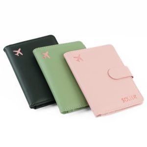 Organizer podróżny na dokumenty etui na paszport portfel Solier SW40 BLACK