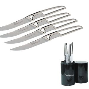 EDELWEISS SET 4 PZ COLTELLI BISTECCA TOTAL FILO PIANO
