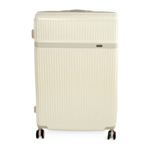 Walizka podróżna twarda duża Solier Nokiro 28' XL - ciemny beż