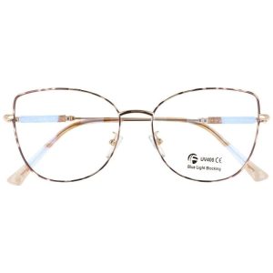 Okulary kocie do komputera damskie z filtrem BLUE Light zerówki 2576-3