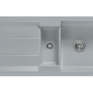 Systemceram Genea 100 Titan, Zlewozmywak ceramiczny, korek manualny