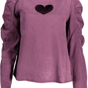 DESIGUAL KOSZULA Z DŁUGIM RĘKAWEM FIOLETOWA DAMSKA