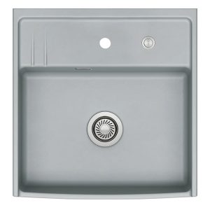 Systemceram Kentro 60 zlewozmywak ceramiczny, Titan, korek manualny