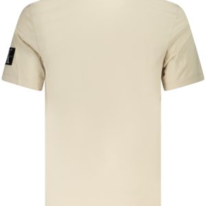 CALVIN KLEIN KOSZULKA Z KRÓTKIM RĘKAWEM MĘSKA BEŻOWA