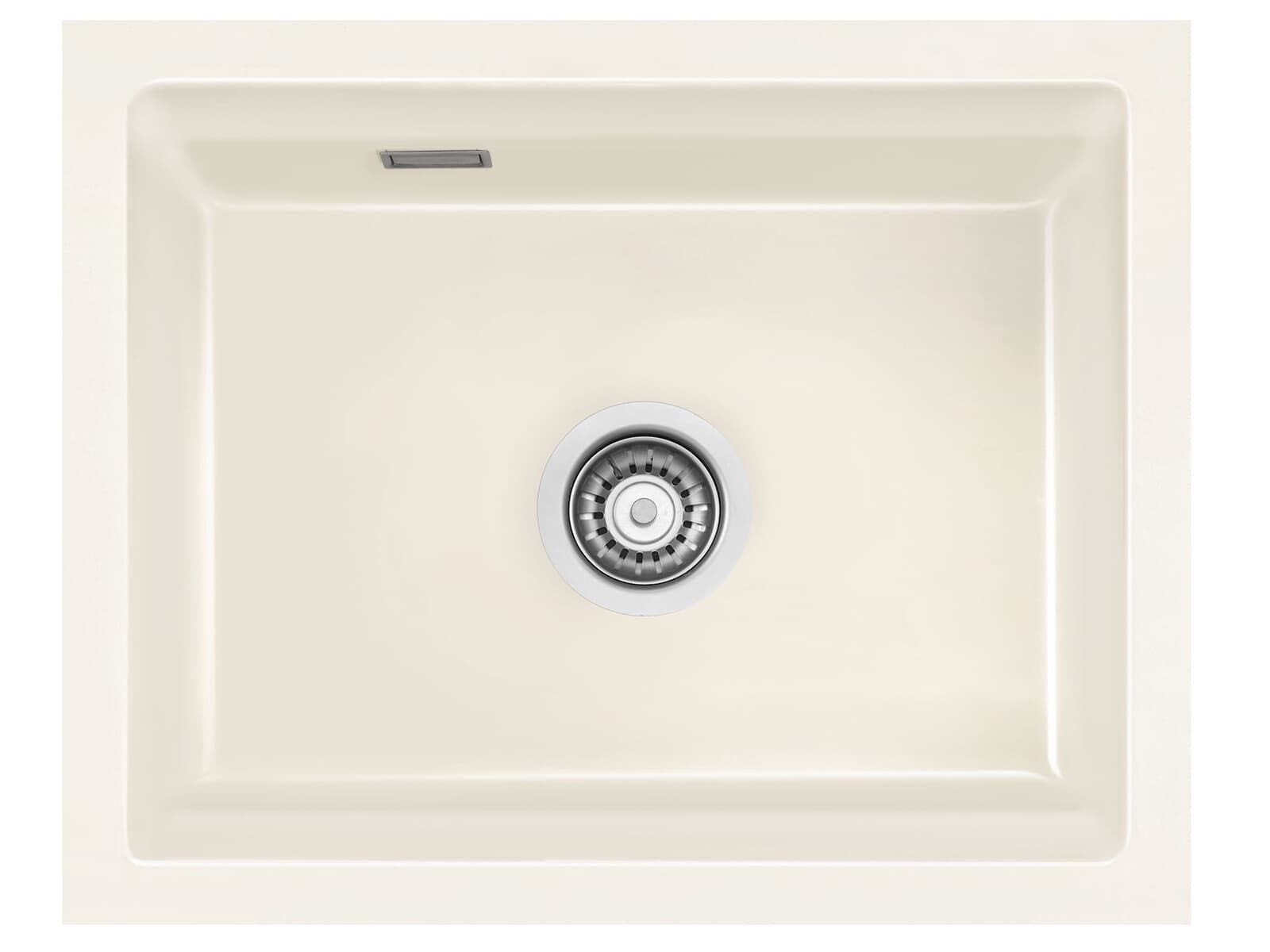 Systemceram Kara 50 U Magnolia, zlewozmywak ceramiczny, korek manualny