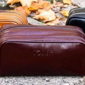 Elegancka skórzana kosmetyczka Solier SZETLAND