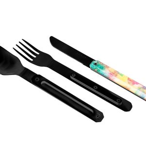 Akinod MAGNETIC STRAIGHT CUTLERY 12H34 BLACK MIRROR Sunset