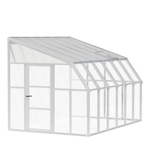 Rion Plastikowa szklarnia przyścienna Sun Room 46 Biały 384x258x266cm