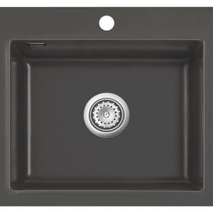 Systemceram Mera 57 Schiefer, Zlew ceramiczny, korek manualny