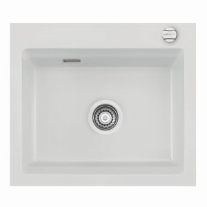 Systemceram Kara 57 Satin zlewozmywak ceramiczny, korek manualny