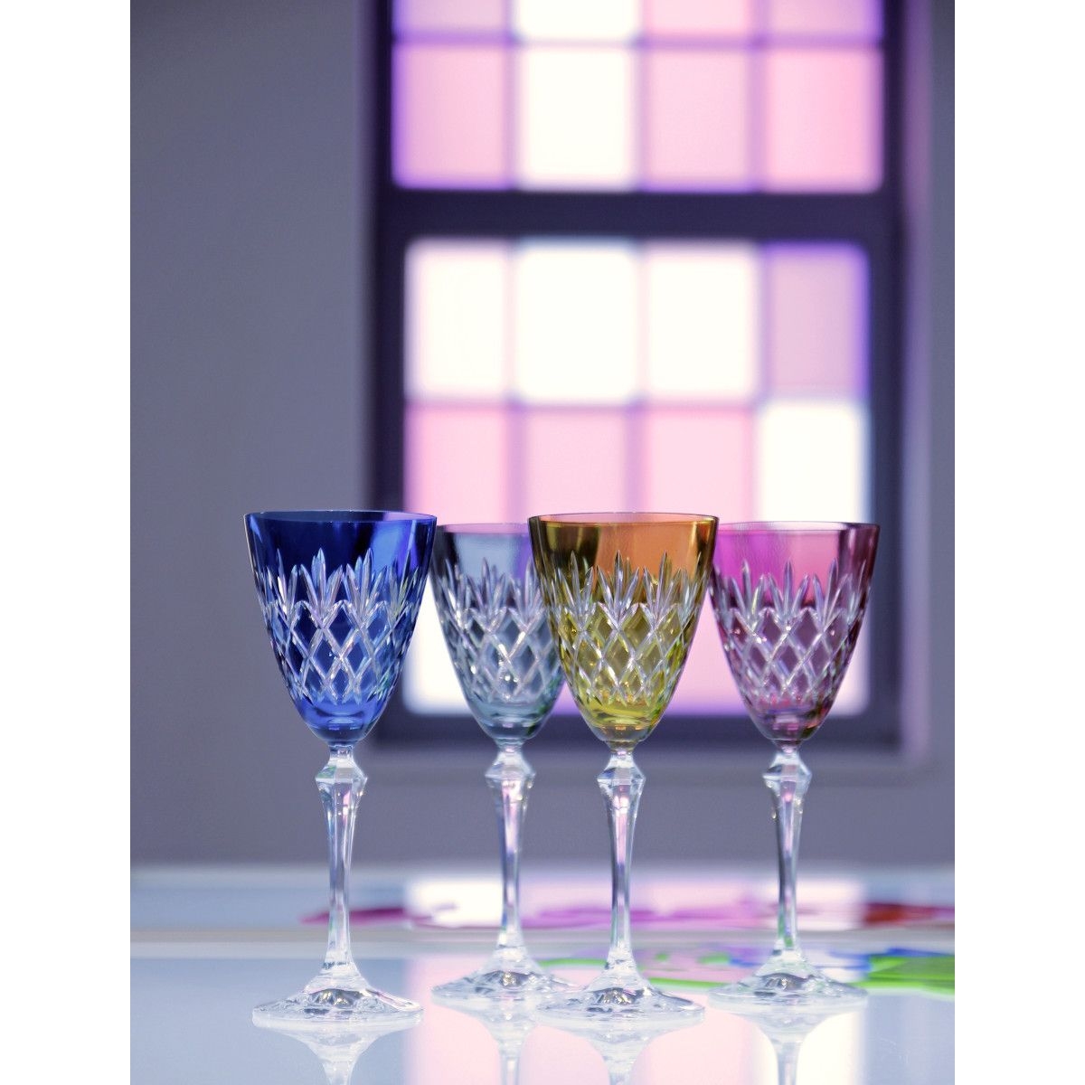 Crystal Julia Kieliszki do wina białego 4 sztuki Ananas