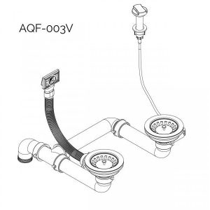 AQF-003V Zestaw odpływowy 1,5 komory z automatem