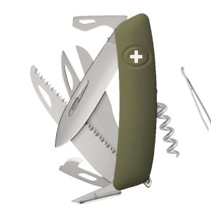 Swiza D09R AM SAW & SCISSORS Olive (KNR.0136.1050)