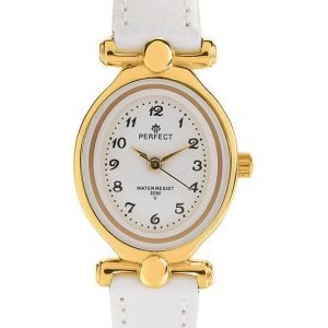 ZEGAREK DZIECIĘCY PERFECT L036-01 KOMUNIJNY - biały/złoty + BOX (zp799b)