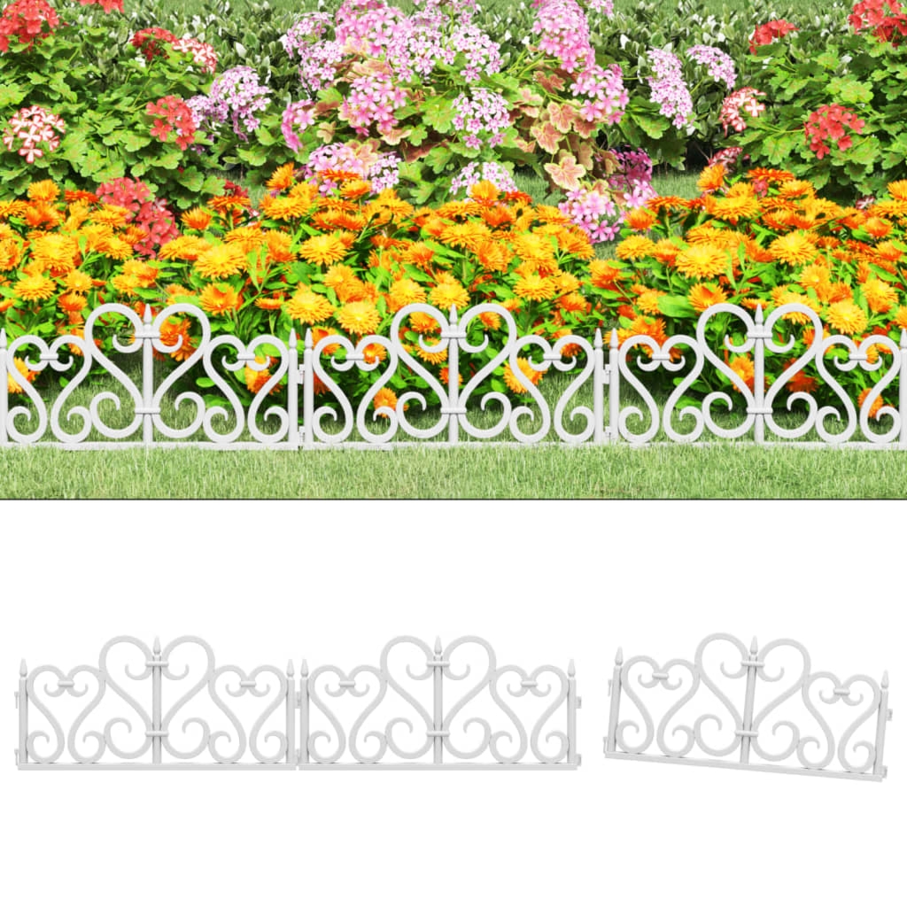 Obrzeża trawnikowe 17 szt. białe 10 m PP