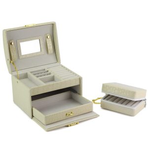 Eleganki kuferek ze skóry ekologicznej PATRIZIA BEAUTY-18013-BL