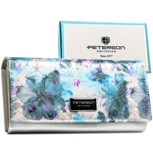 Skóra naturalna + Damski portfel ze skóry ekologicznej Peterson PTN PX27-1-NPK
