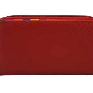 Antykradzieżowy portfel z ochroną RFID - Czerwony