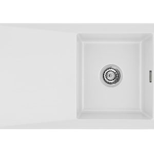 Systemceram SIRO 90 Satin, zlewozmywak ceramiczny, korek manualny