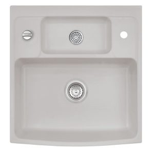 Systemceram Centra 60 Alu, zlewozmywak ceramiczny, korek automatyczny