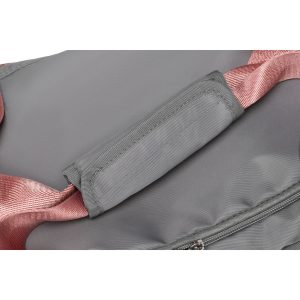 Torba weekendowo-podróżna w szaro-różowym kolorze z uchwytem na walizkę - Peterson