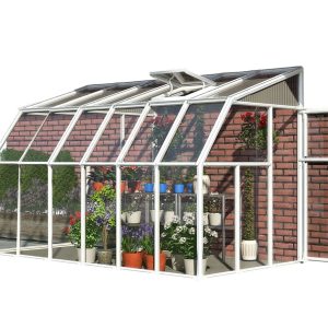 Rion Plastikowa przyścienna szklarnia Sun Room 36 Biały 386 x 201 x 247 cm