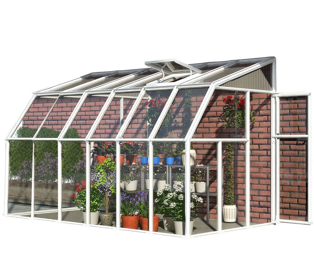 Rion Plastikowa przyścienna szklarnia Sun Room 36 Biały 386 x 201 x 247 cm