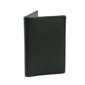 Portfel na karty elegancki skórzany cardholder czarny Solier SW45 BLACK