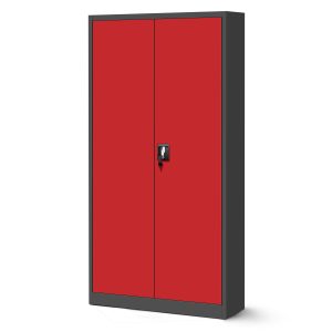 Warsztatowo-narzędziowa szafa metalowa DAREK, 920 x 1850 x 500 mm, antracytowo-czerwona