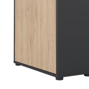 Regał biurowy z drzwiami Sign 80 x 34 x 205 cm, szary mat, jackson hickory