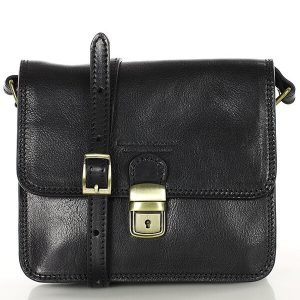 Torba skórzana kwadratowa premium Florence bag - MARCO MAZZINI brązowa