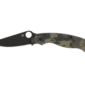 Spyderco MILITARY 2 G-10 CAMO BLACK BLADE PLAIN C36GPCMOBK2