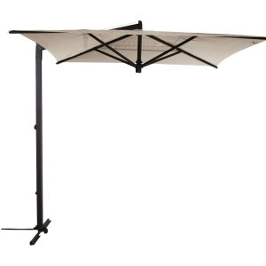 Fim Parasol wspornikowy Olefim Rio ze stojakiem na talerz Krem 256x256x276 cm grafit