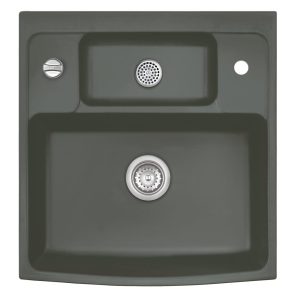 Systemceram Centra 60 Lava, zlewozmywak ceramiczny, korek automatyczny