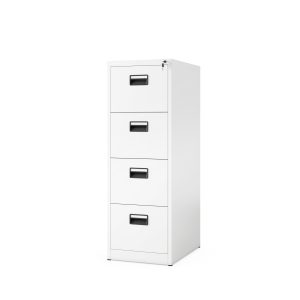 Metalowa szafa kartotekowa SARA V4, 460 x 1320 x 620 mm, biała