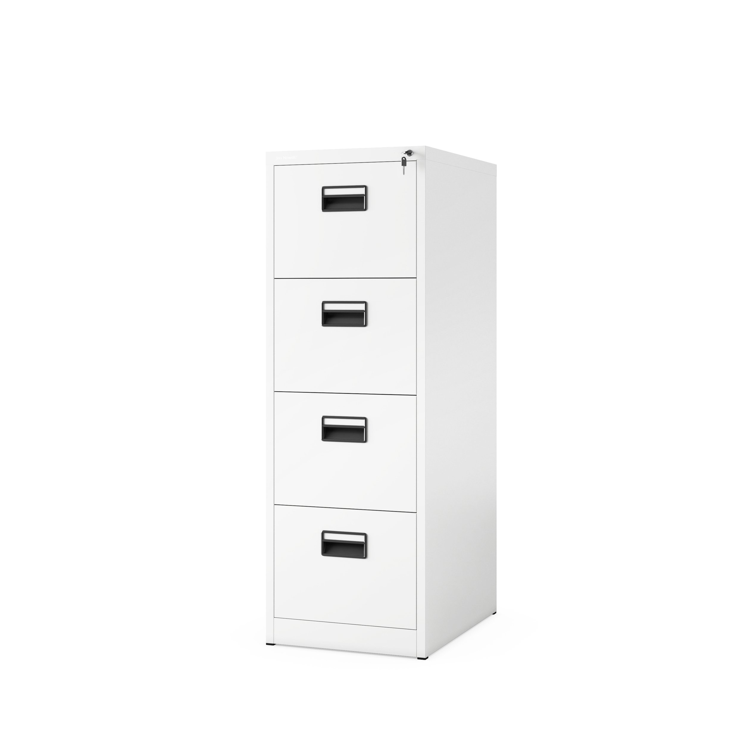 Metalowa szafa kartotekowa SARA V4, 460 x 1320 x 620 mm, biała