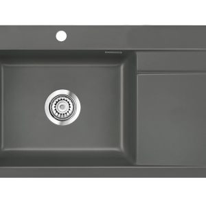 Systemceram Stema 86 SL Lava, zlewozmywak ceramiczny, korek manualny
