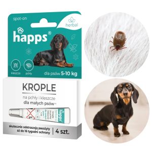Krople na pchły i kleszcze dla małych psów do 10kg - HAPPS
