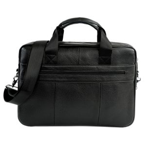 Męska torba skórzana na laptopa Solier SL49 BRANN Czarna