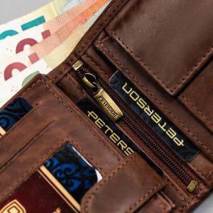 Skórzany męski portfel Peterson PTN N992-BE-MOUNTAIN