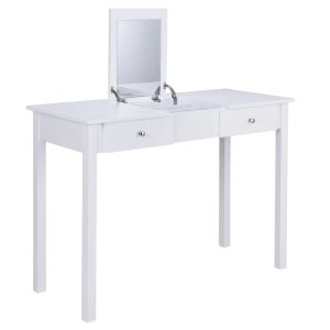 Toaletka ze składanym lustrem i szufladami 2w1 112 x 48 x 82