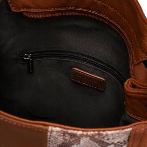 Torebka damska na ramię A4 w brązowym kolorze - David Jones