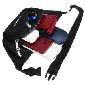 Saszetka miejsko-sportowa w czarnym kolorze - Peterson