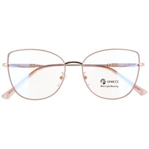 Okulary kocie do komputera damskie z filtrem BLUE Light zerówki 2576-4