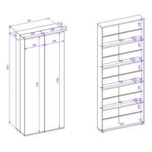 Szafka na buty biała mat 74 cm Lugo