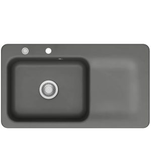 Systemceram Juna 90 Lava, zlewozmywak ceramiczny, korek manualny