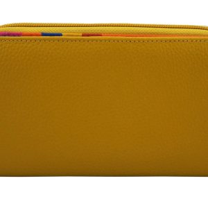 Antykradzieżowy portfel z ochroną RFID - Żółty ciemny