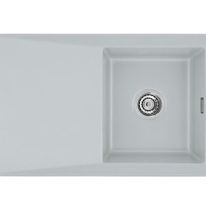 Systemceram SIRO 90 Alu, zlewozmywak ceramiczny, korek manualny